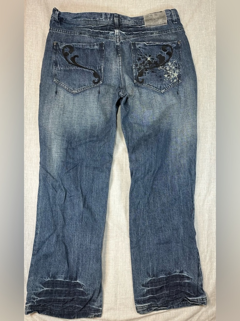 Phat Farm Mens Dark Blue Loose Y2K Jeans - Picture 2 of 11